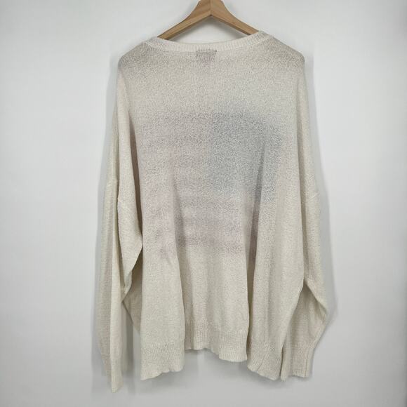 Show Me Your Mumu Woodsy American Flag Sweater Women Plus Size 3X White Red Blue - Picture 2 of 10